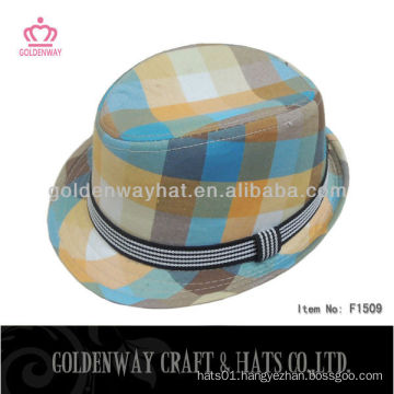 checked fedora hats for kids